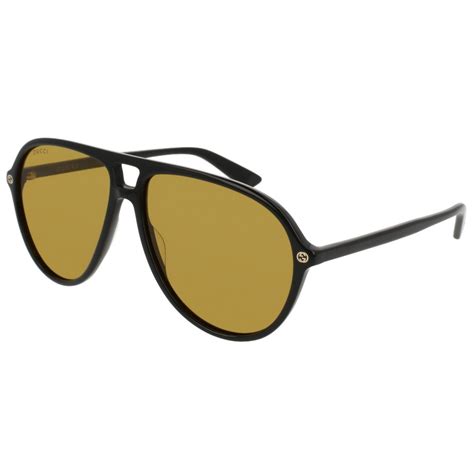 gucci gg0119s|GUCCI Acetate Aviator Sunglasses GG0119S/S Black.